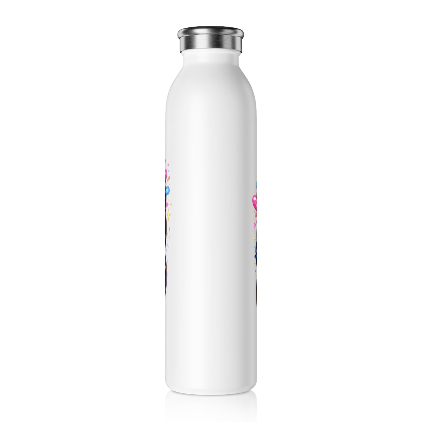 Slim Water Bottle — "I’m a DSL Boss, I Don’t Chase I Attract" Colorful Motivational Bottle